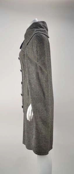 1950s Christian Dior Houndstooth Designer Cape and Dress Set
