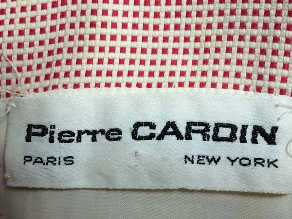 1960s Pierre Cardin Red Checkered A-line Dress