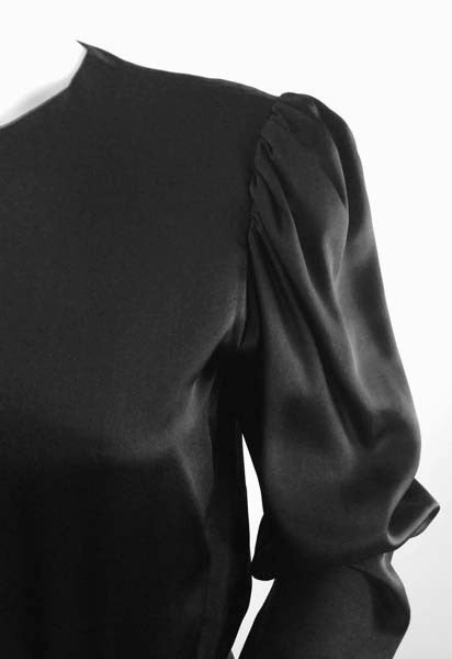 1970s Givenchy Black Silk Gown