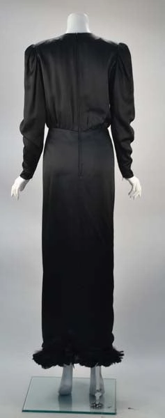1970s Givenchy Black Silk Gown