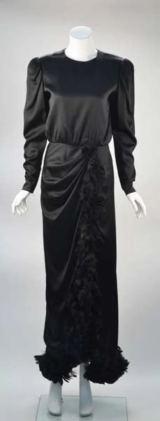 1970s Givenchy Black Silk Gown