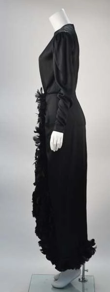 1970s Givenchy Black Silk Gown