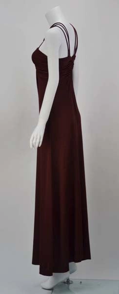 1970s Joy Stevens Criss Cross Strap Dress