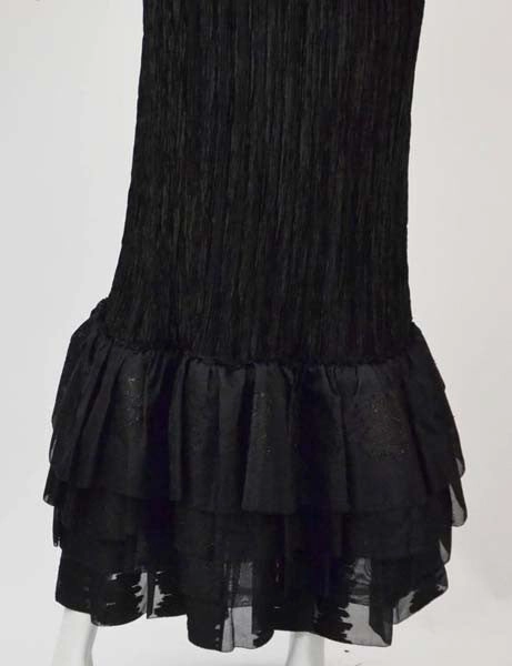 1980s Mary McFadden Couture Evening Gown