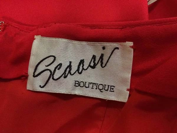 1990s Scaasi Dynamic Red Dress