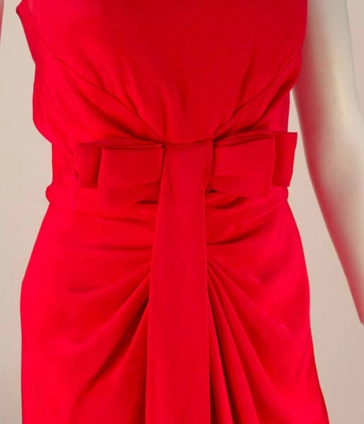 1990s Scaasi Dynamic Red Dress