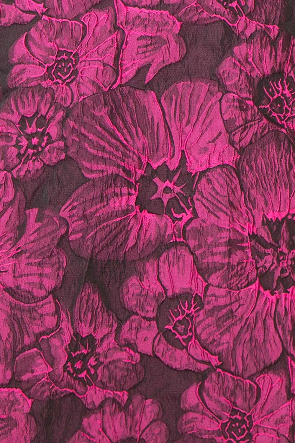 Avalora | Short Black Floral Dress w/ Puffy Sleeves