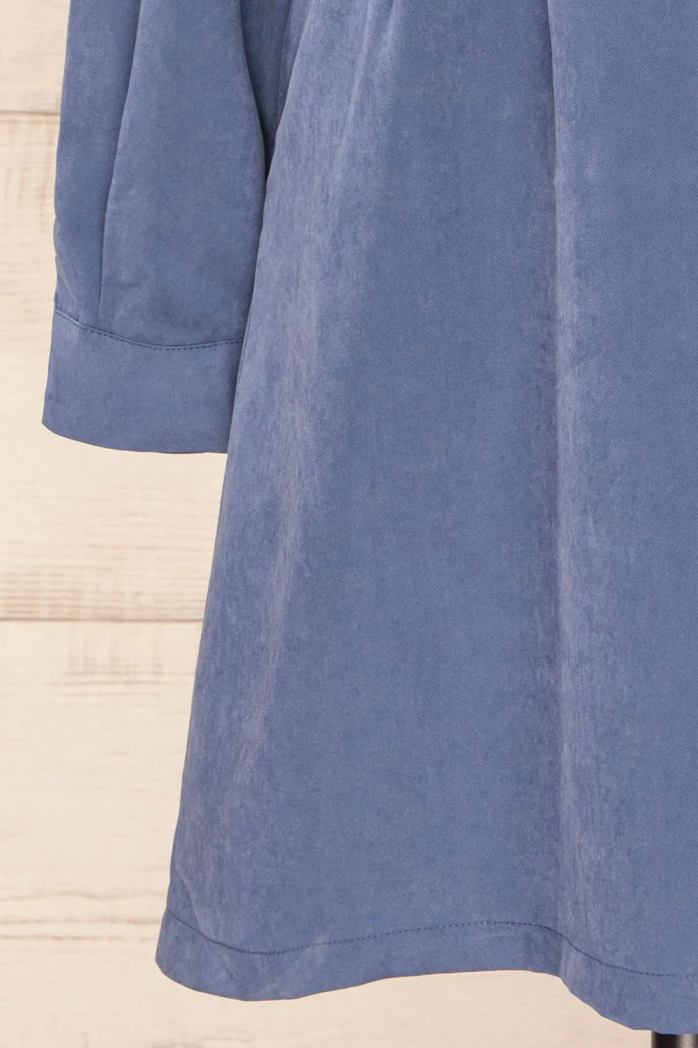Bohrin Blue | Long-Sleeved Short Dress