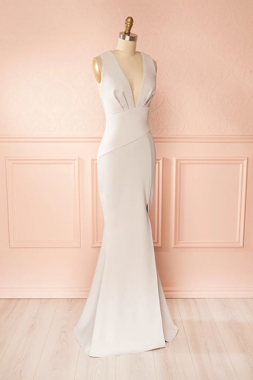 Camila Moon | Grey Mermaid Gown