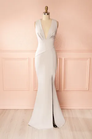 Camila Moon | Grey Mermaid Gown