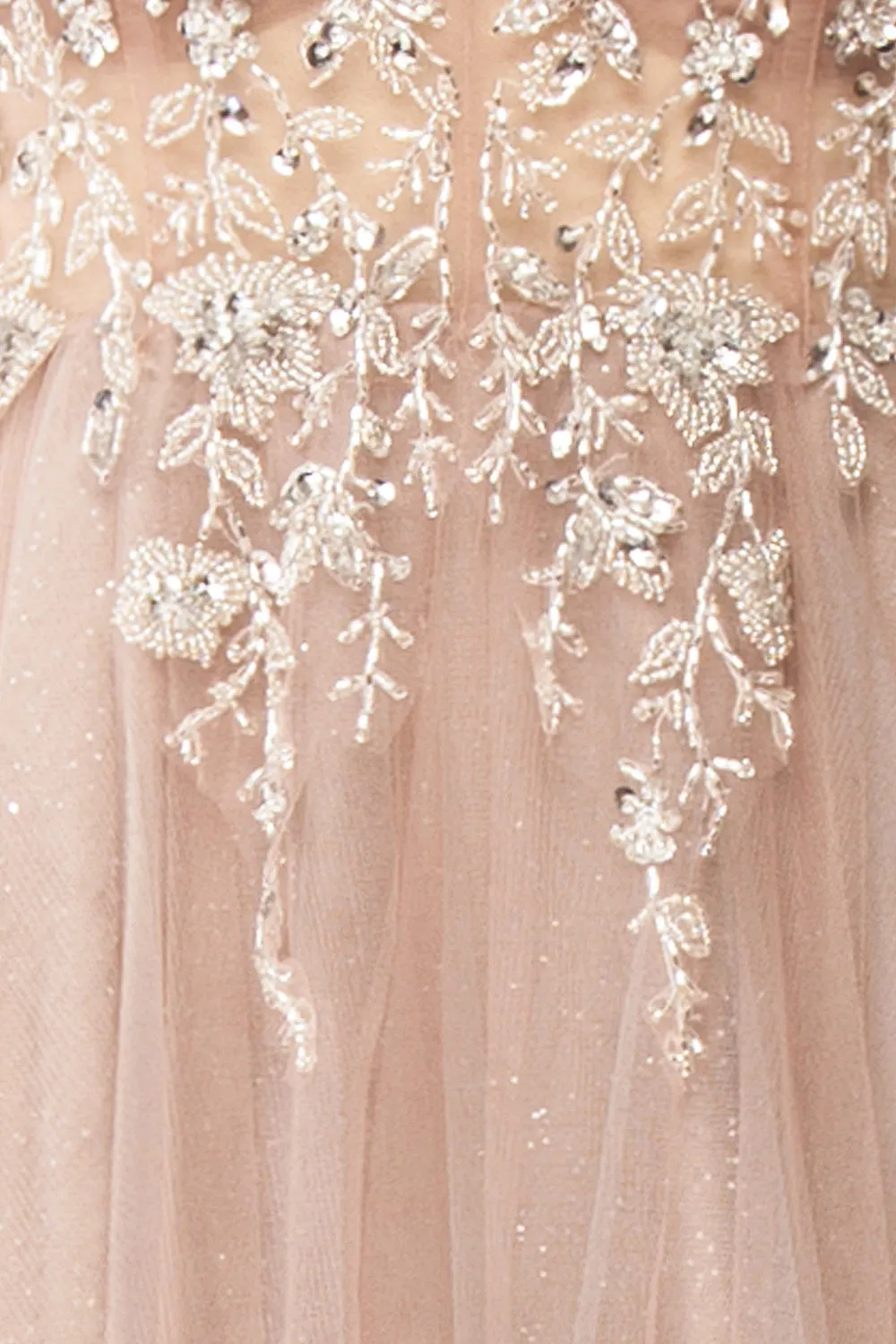 Cassia | Maxi Tulle A-Line Dress with Slit