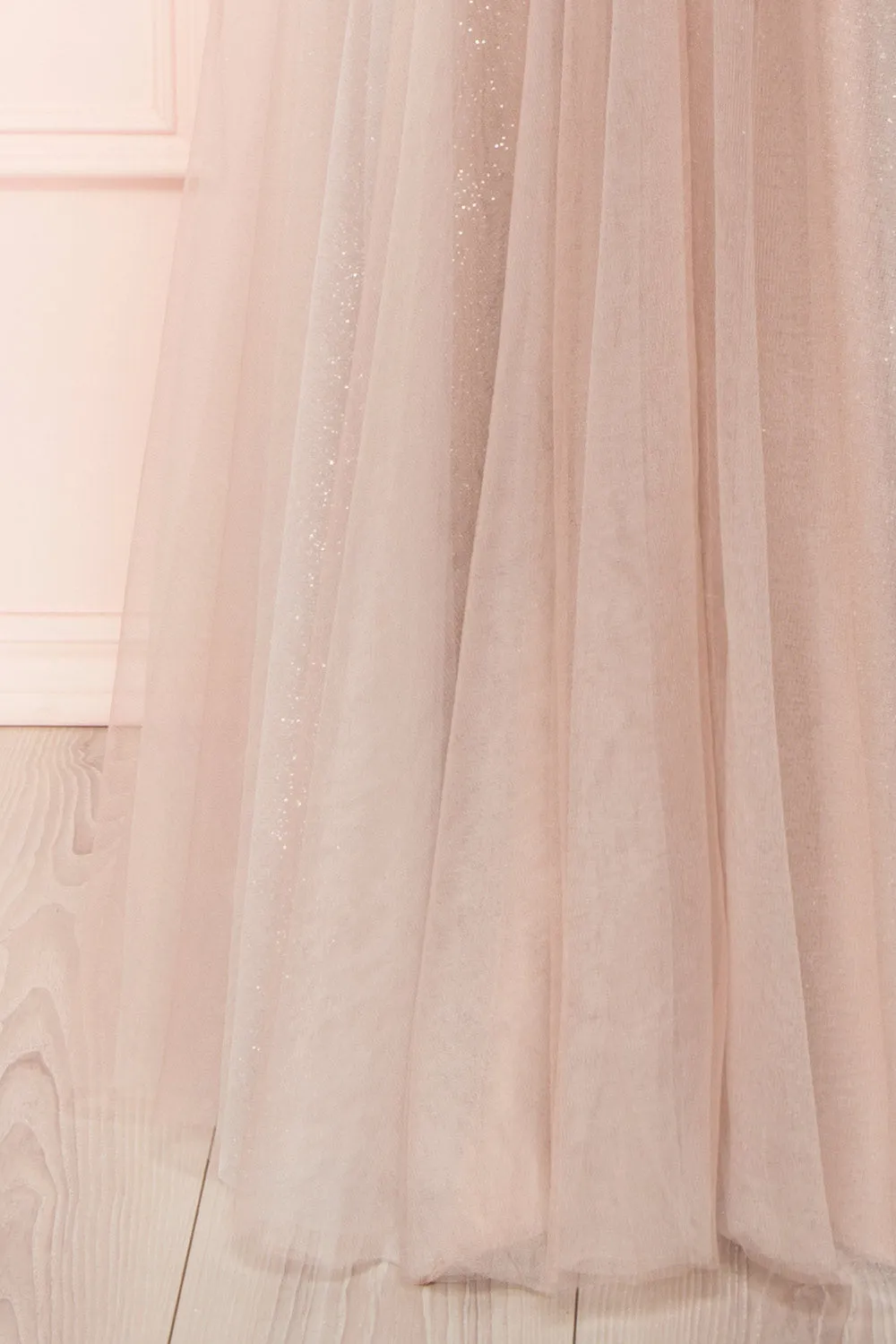 Cassia | Maxi Tulle A-Line Dress with Slit