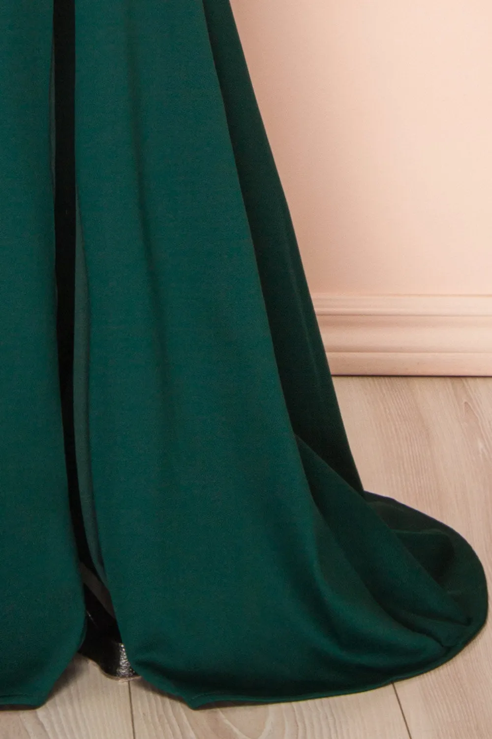 Diaz Green | Maxi Dress w/ Train