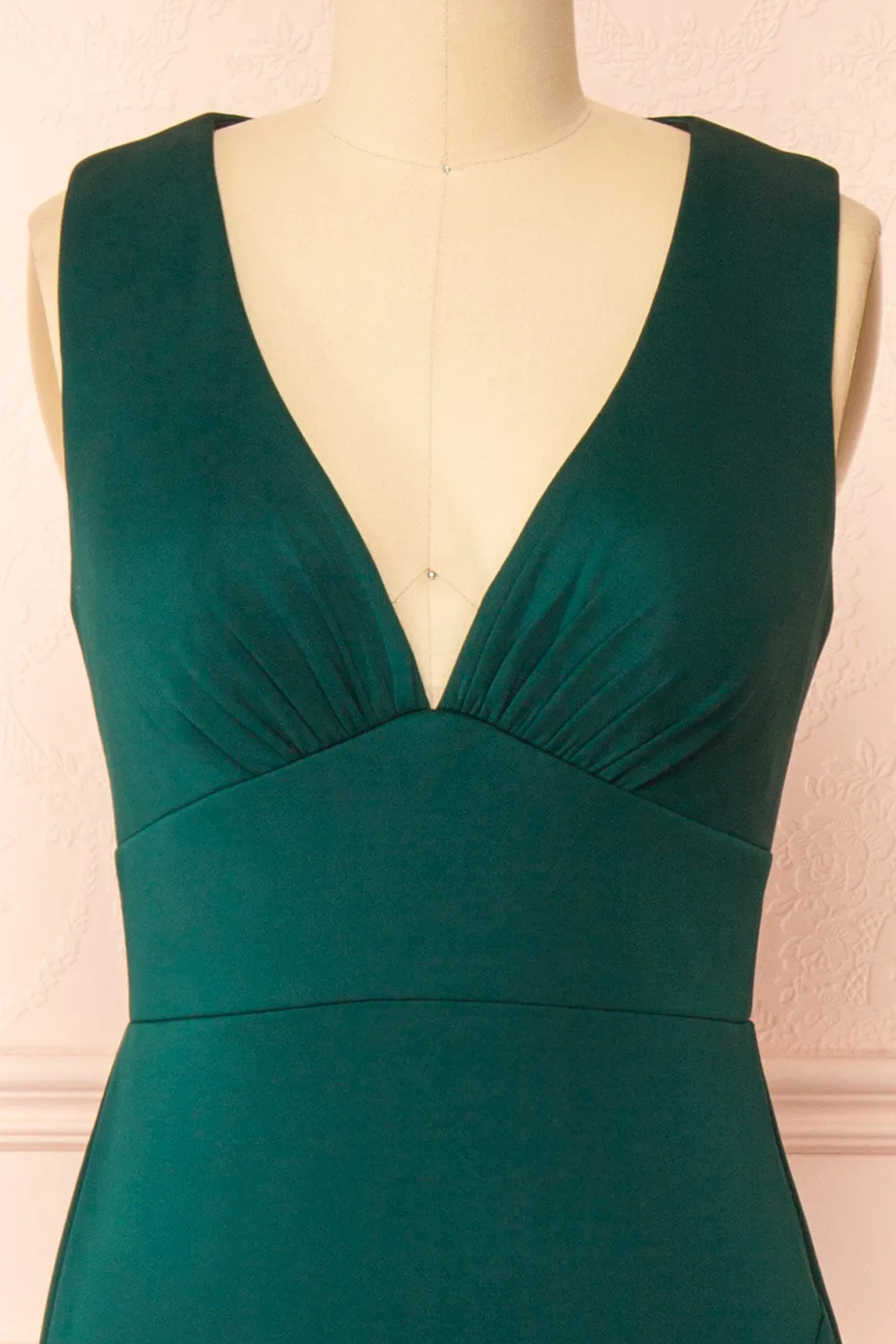 Diaz Green | Maxi Dress w/ Train