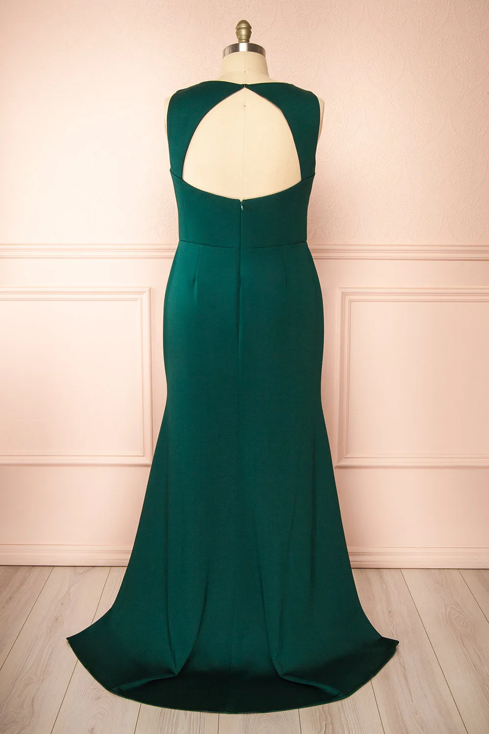 Diaz Green | Maxi Dress w/ Train