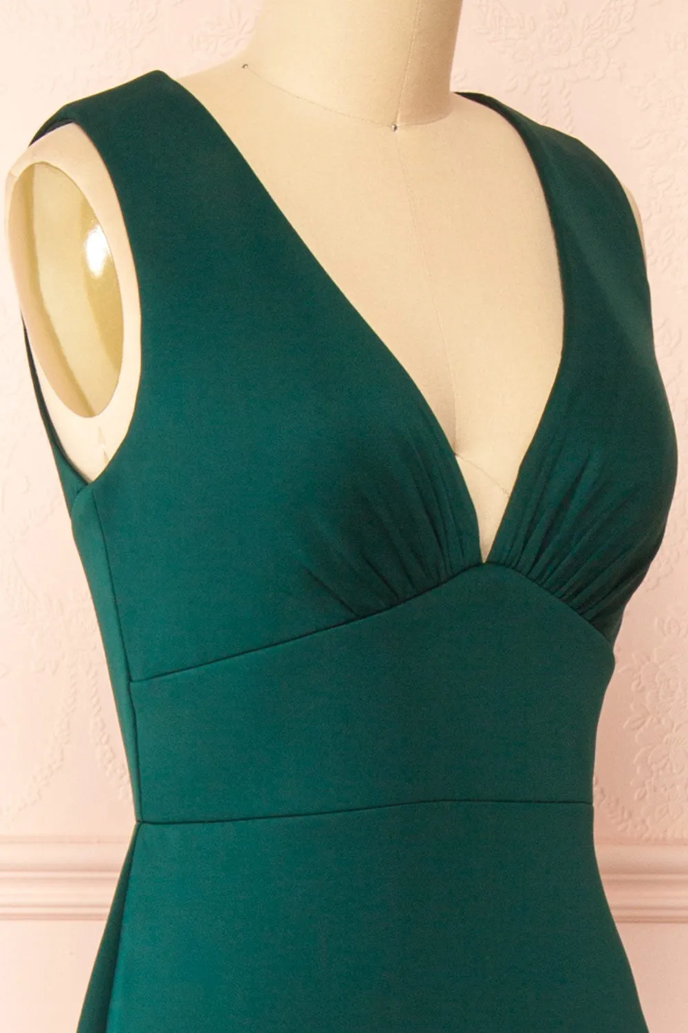 Diaz Green | Maxi Dress w/ Train