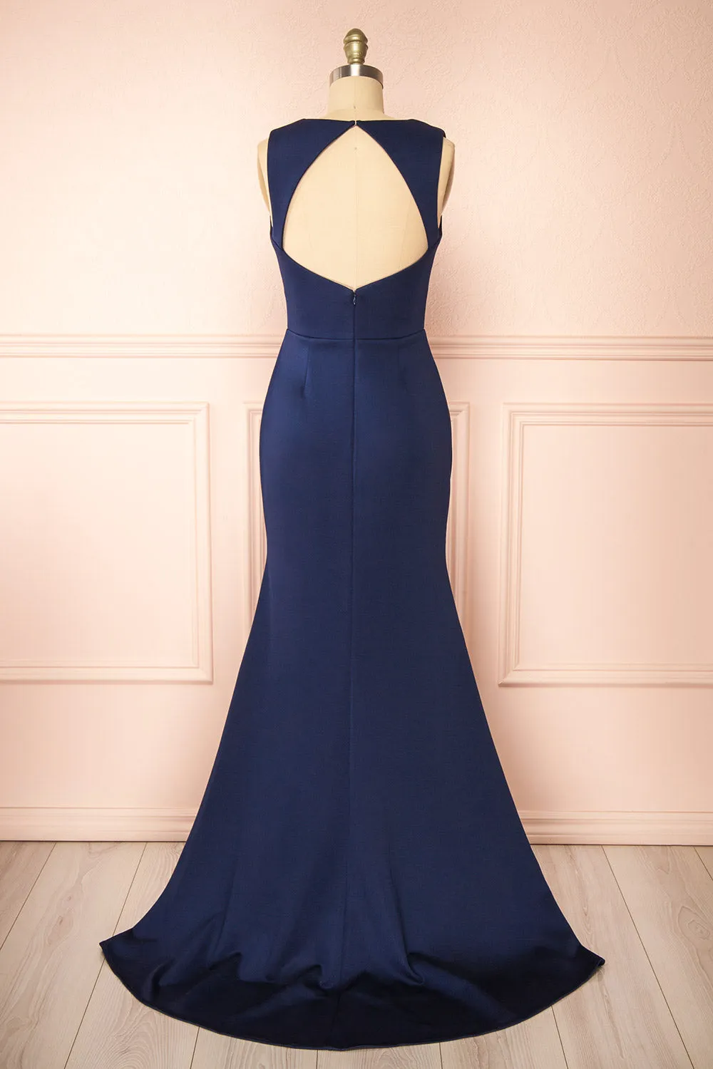 Diaz Navy | Maxi Dress w/ Train