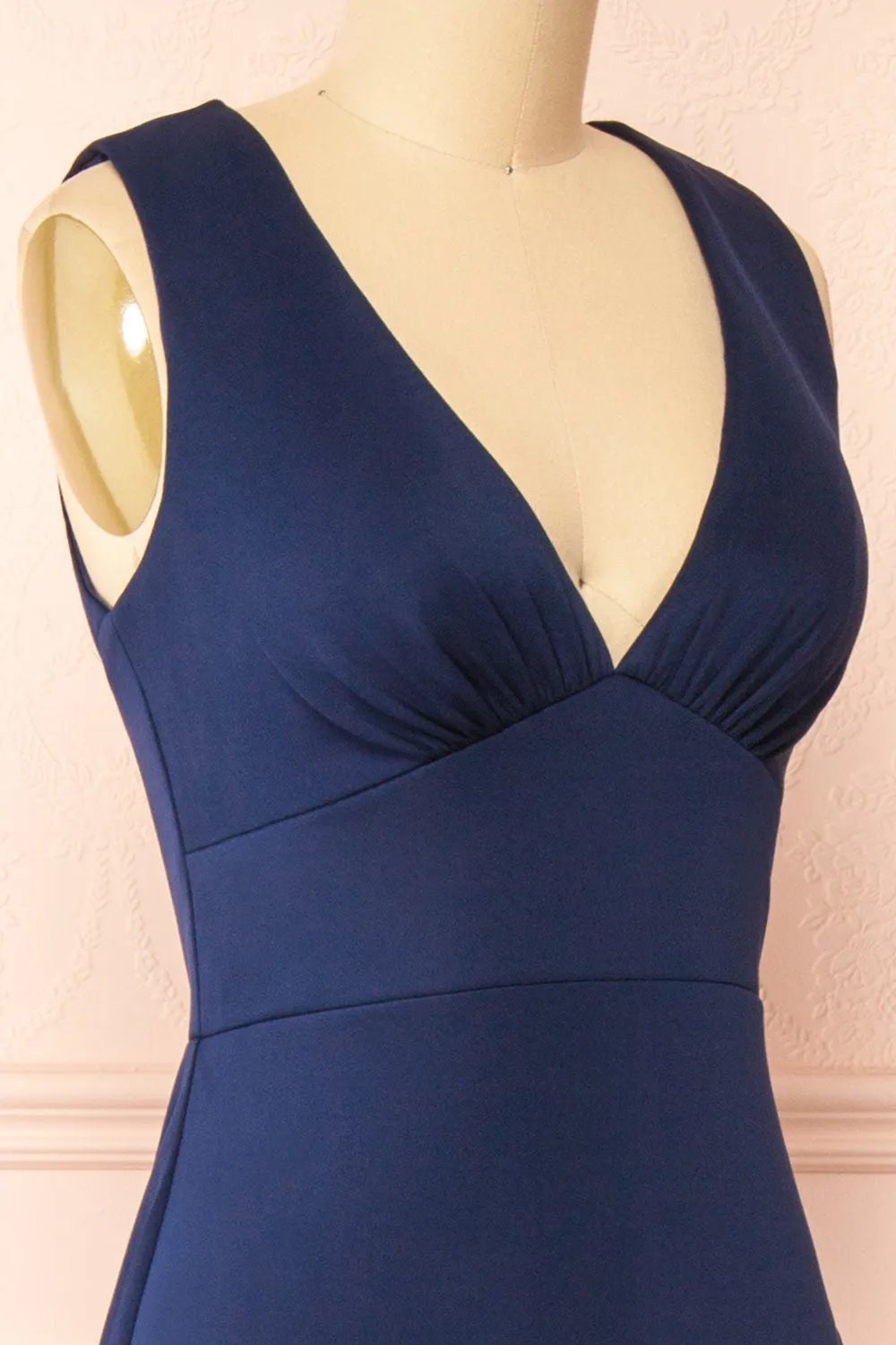 Diaz Navy | Maxi Dress w/ Train