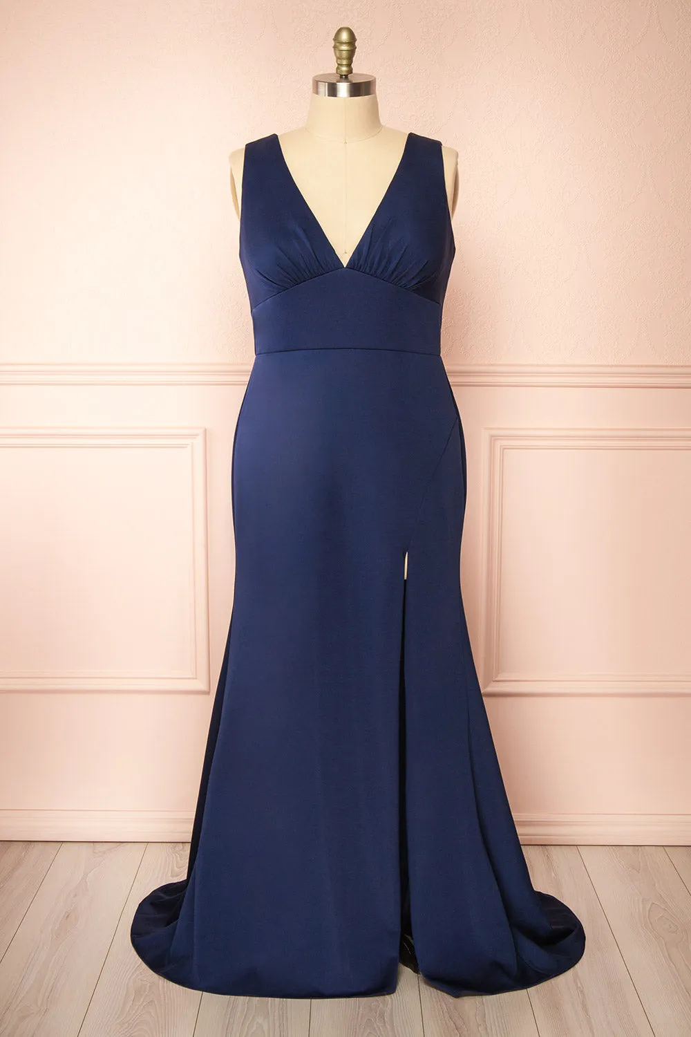 Diaz Navy | Maxi Dress w/ Train