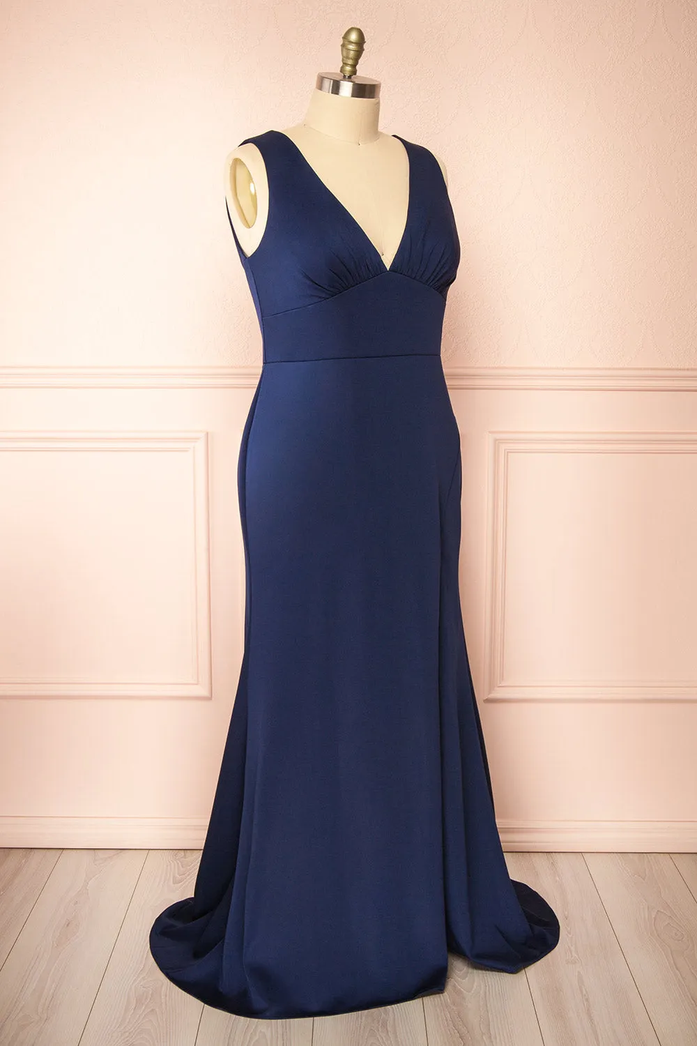 Diaz Navy | Maxi Dress w/ Train