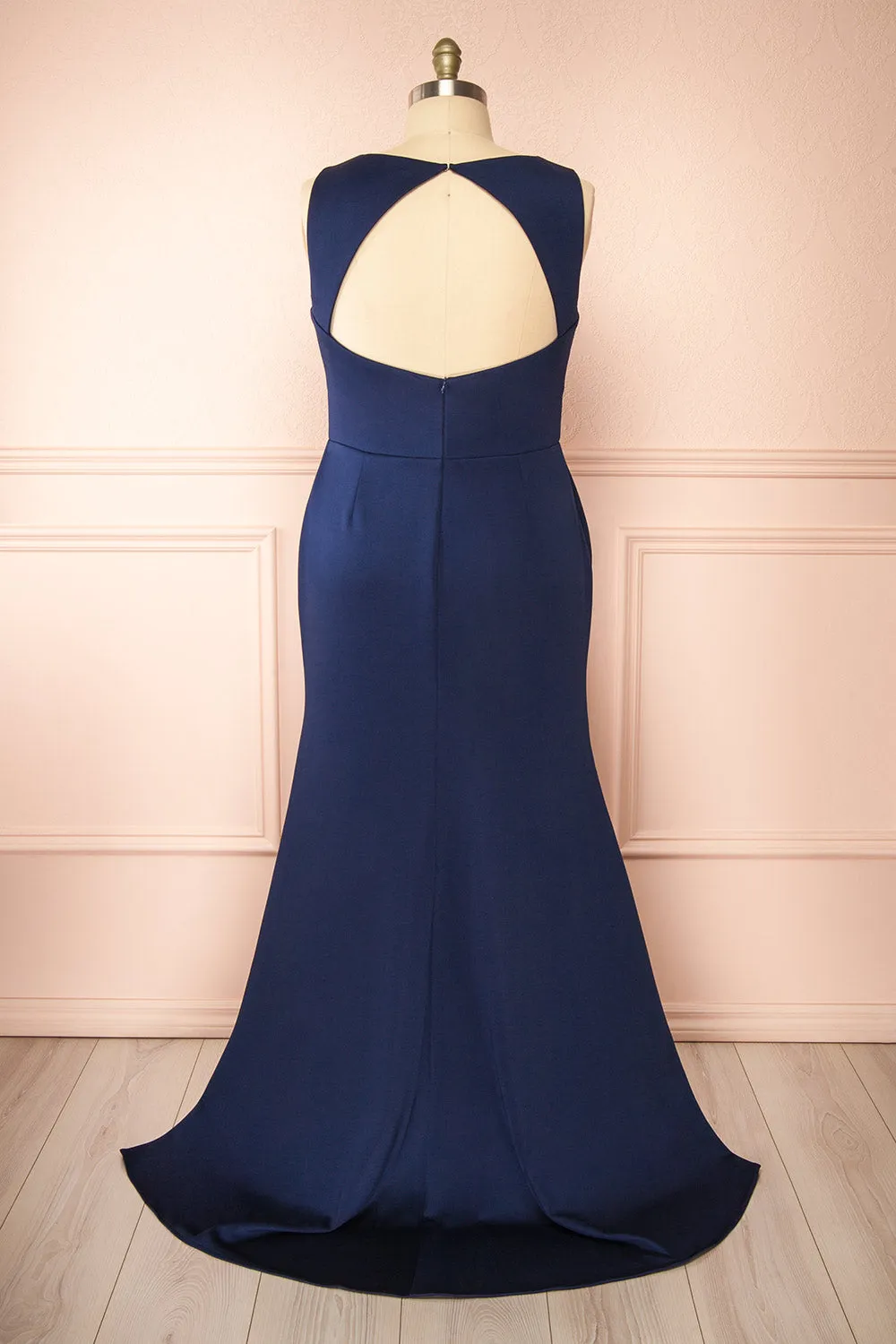 Diaz Navy | Maxi Dress w/ Train