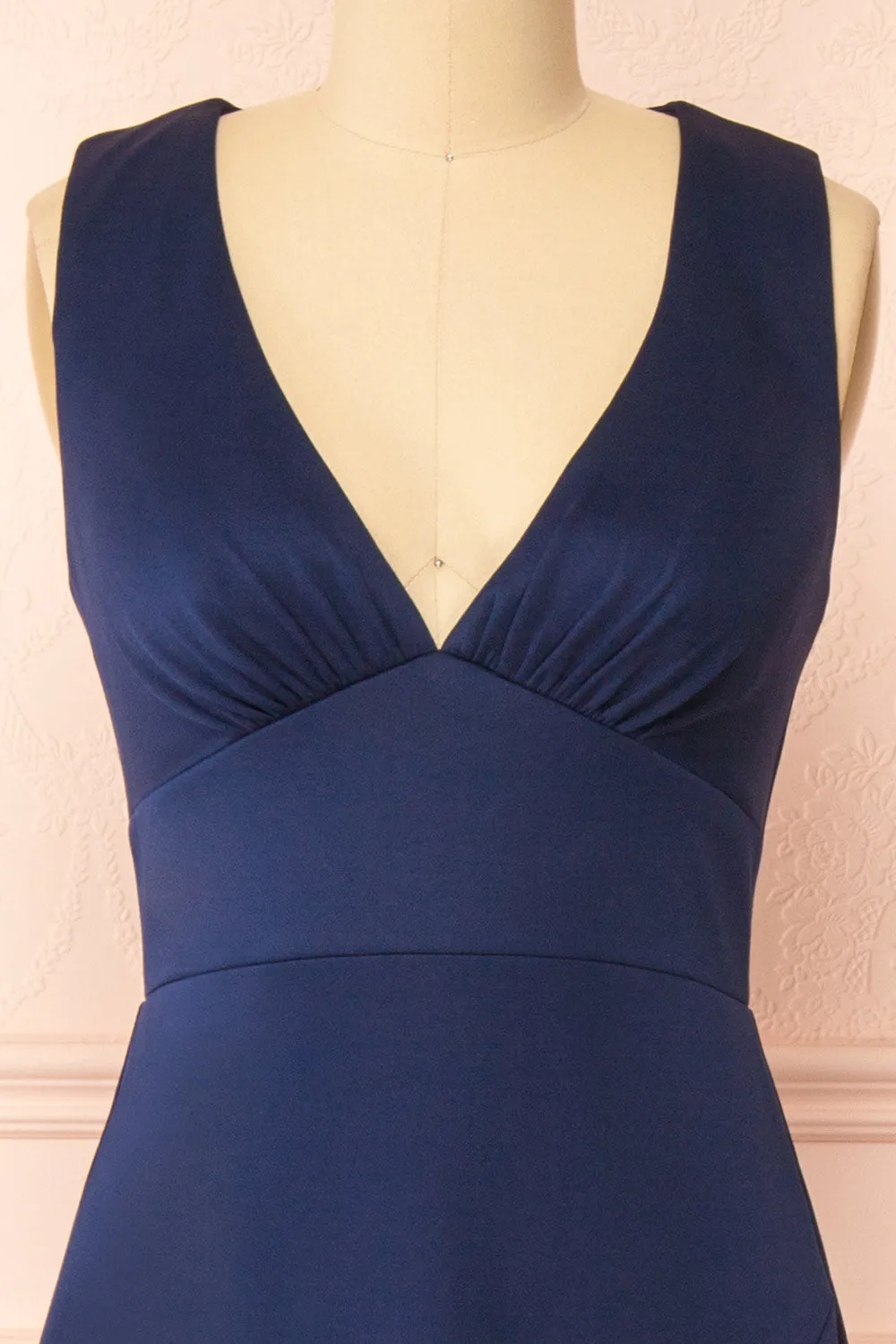 Diaz Navy | Maxi Dress w/ Train