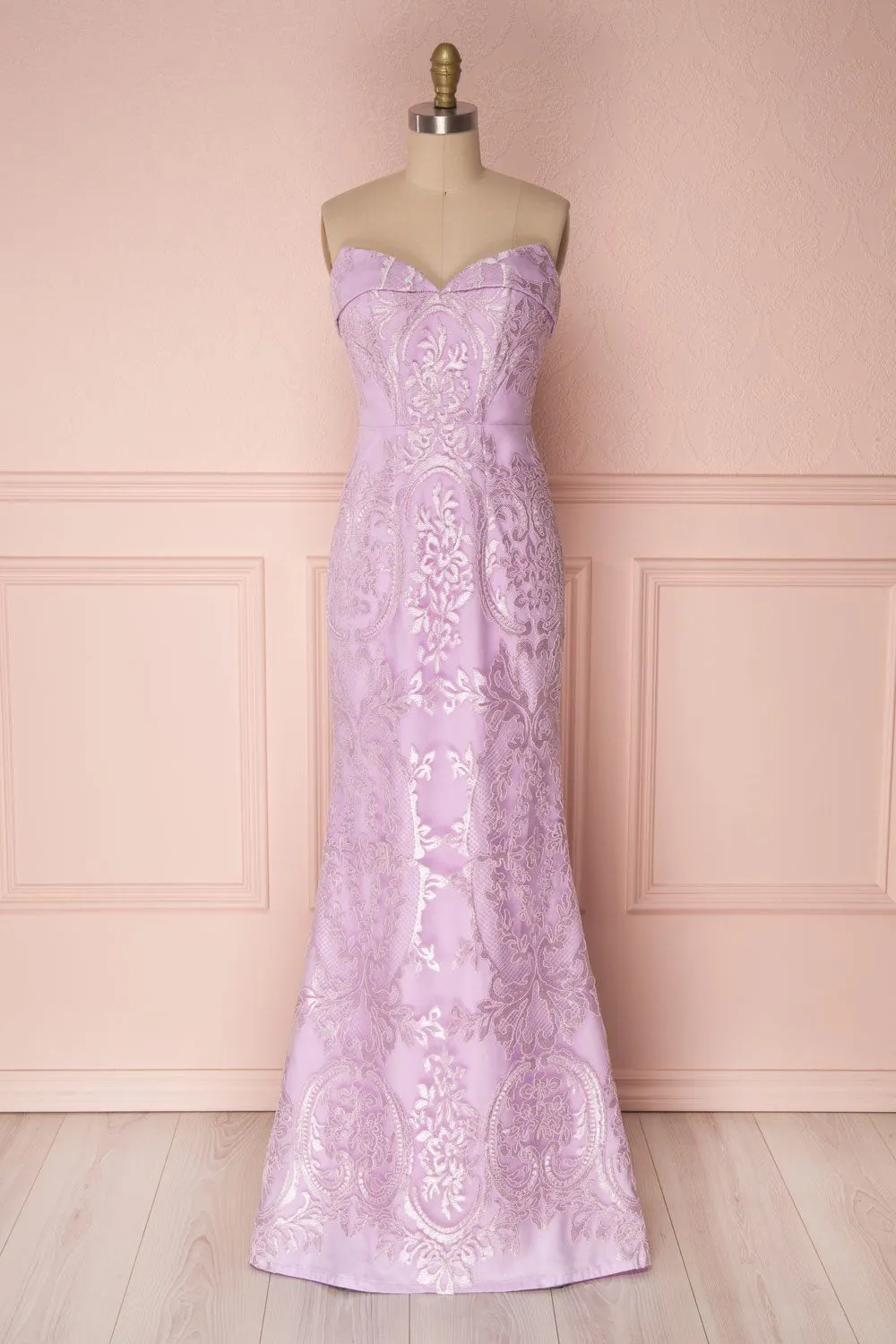 Edilma | Lilac Embroidered Gown