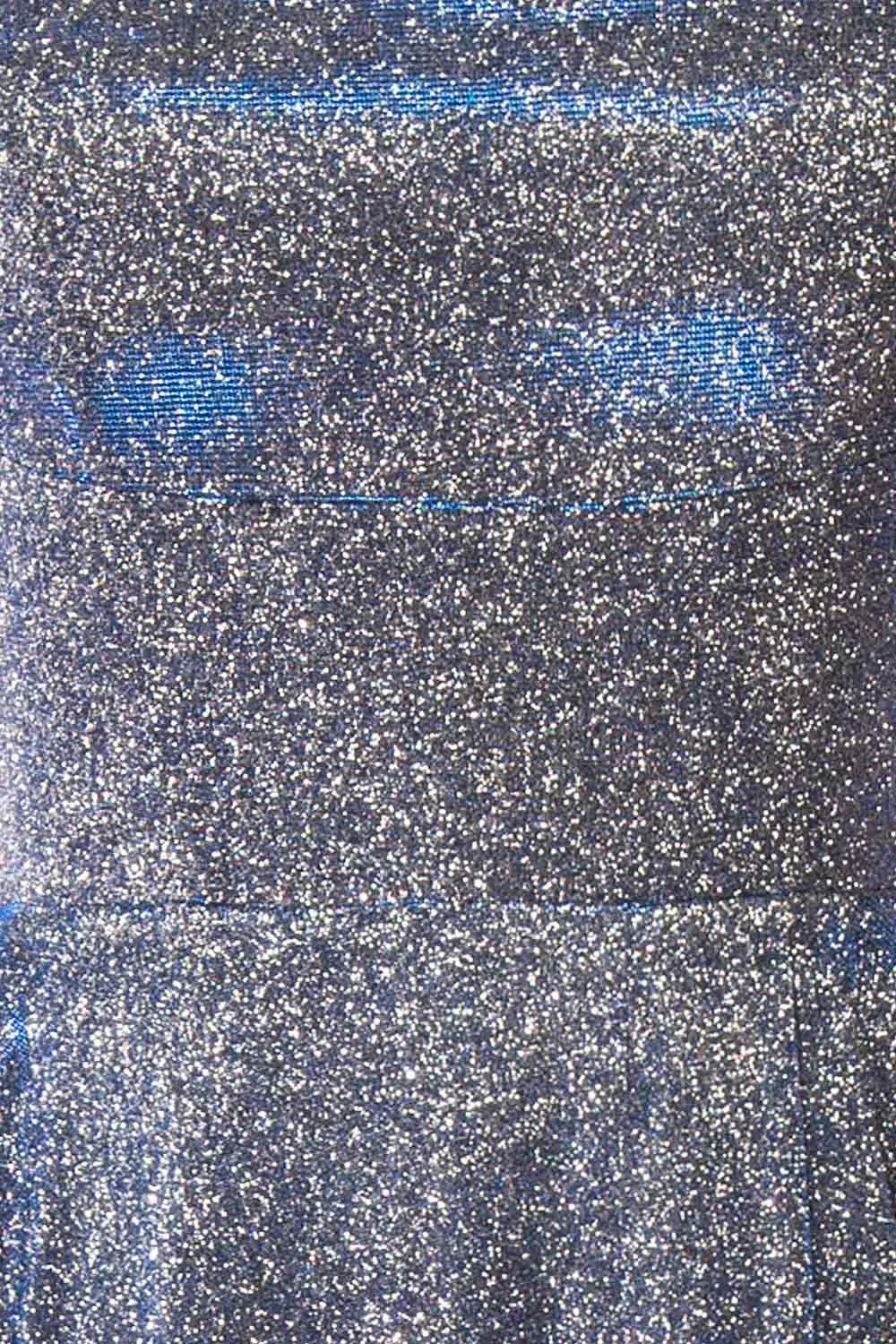 Fadia Navy | Sparkly Maxi Dress w/ Slit and pockets