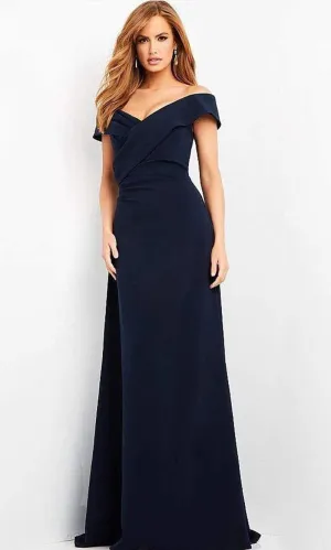 Jovani - 06746 Off Shoulder A-line Evening Gown