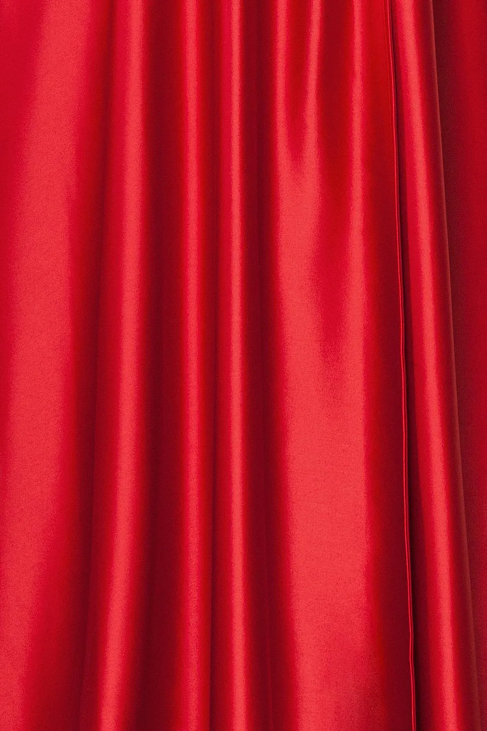 Julia Red | Satin Maxi Dress w/ High Slit