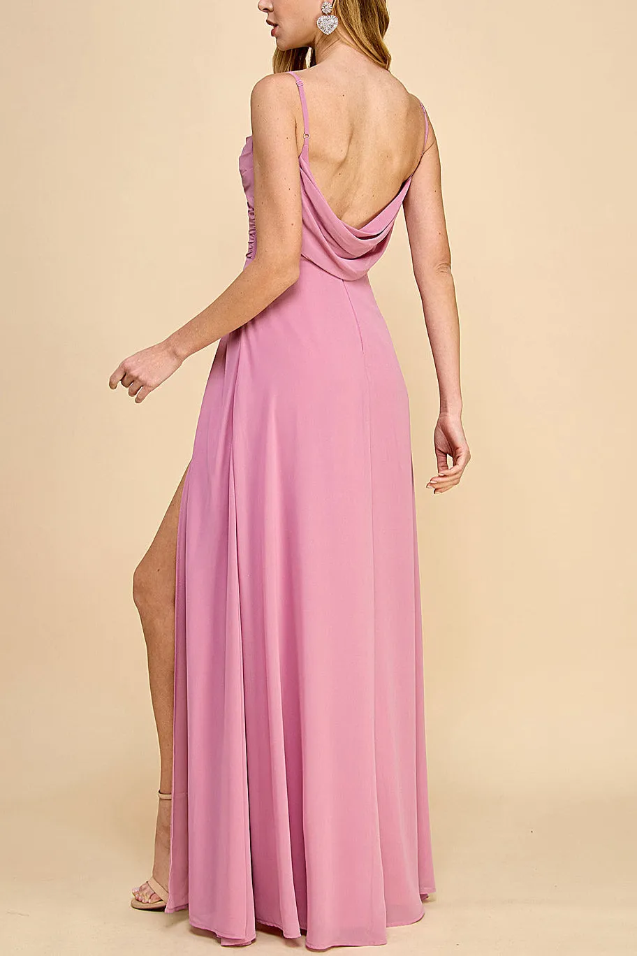 Kieran Navy | A-Line Maxi Dress w/ Lace