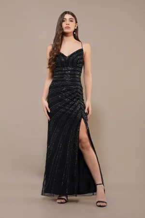Kimberly Embellished Maxi Dress in Black