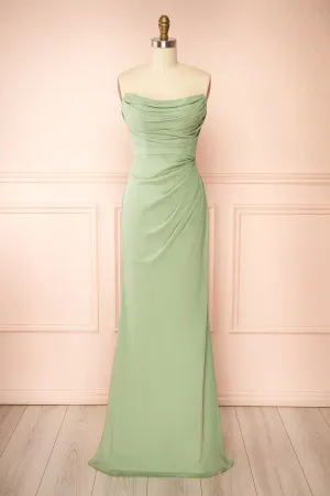 Marylin Sage | Mermaid Draped Chiffon Dress