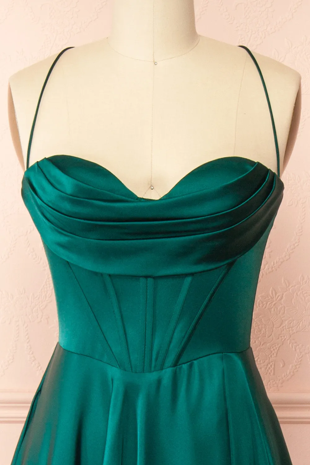 Misha Green | Corset Cowl Neck Maxi Dress