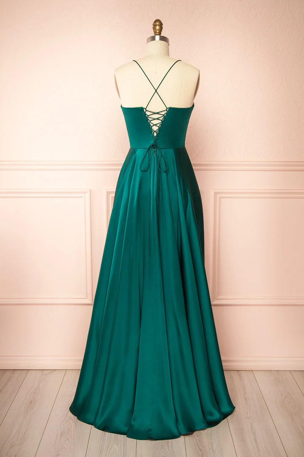 Misha Green | Corset Cowl Neck Maxi Dress