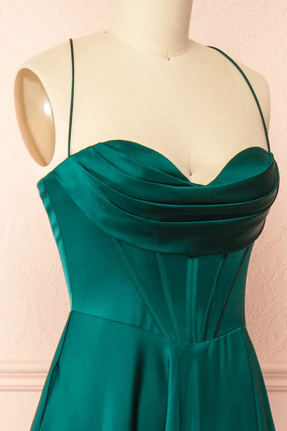 Misha Green | Corset Cowl Neck Maxi Dress
