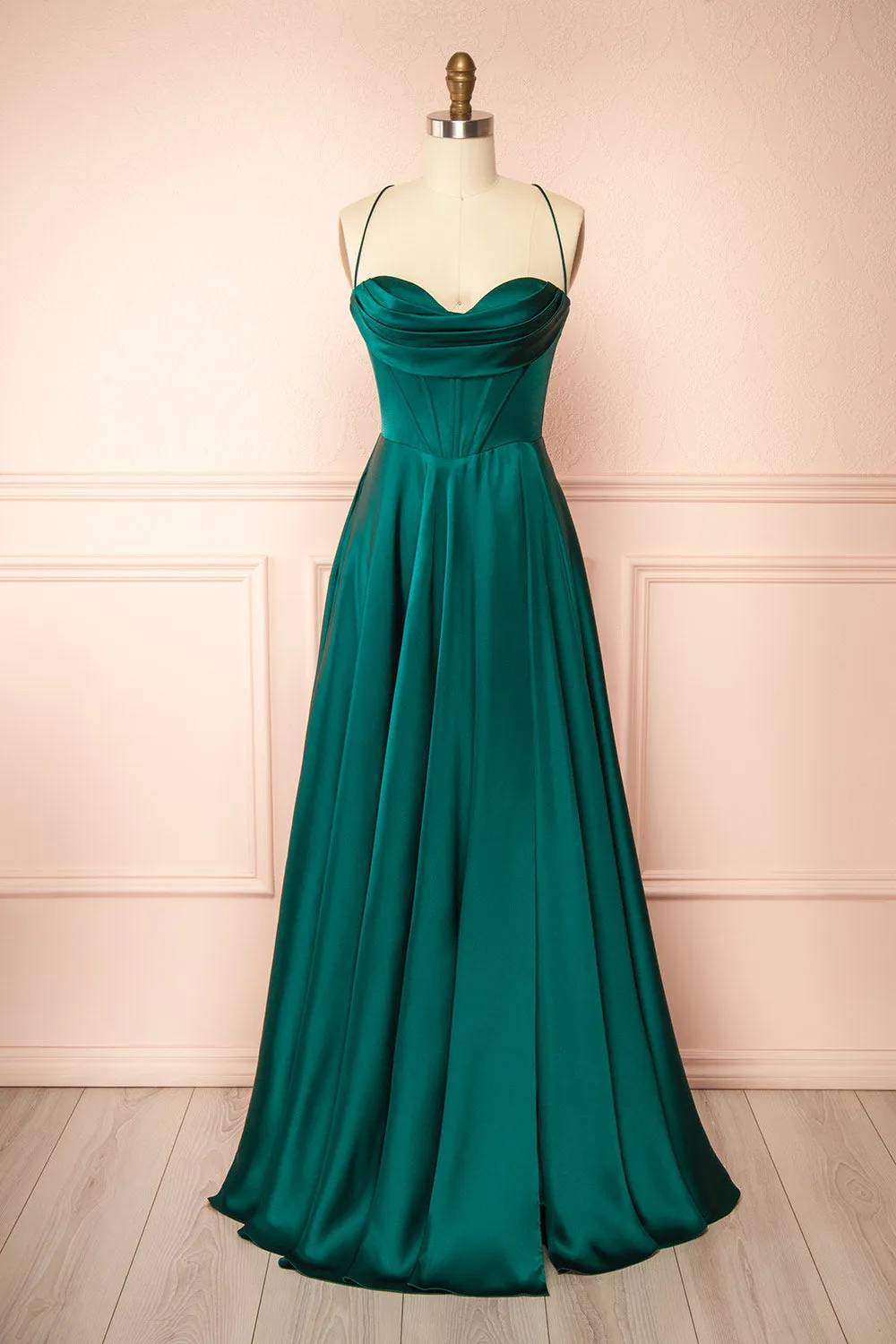Misha Green | Corset Cowl Neck Maxi Dress