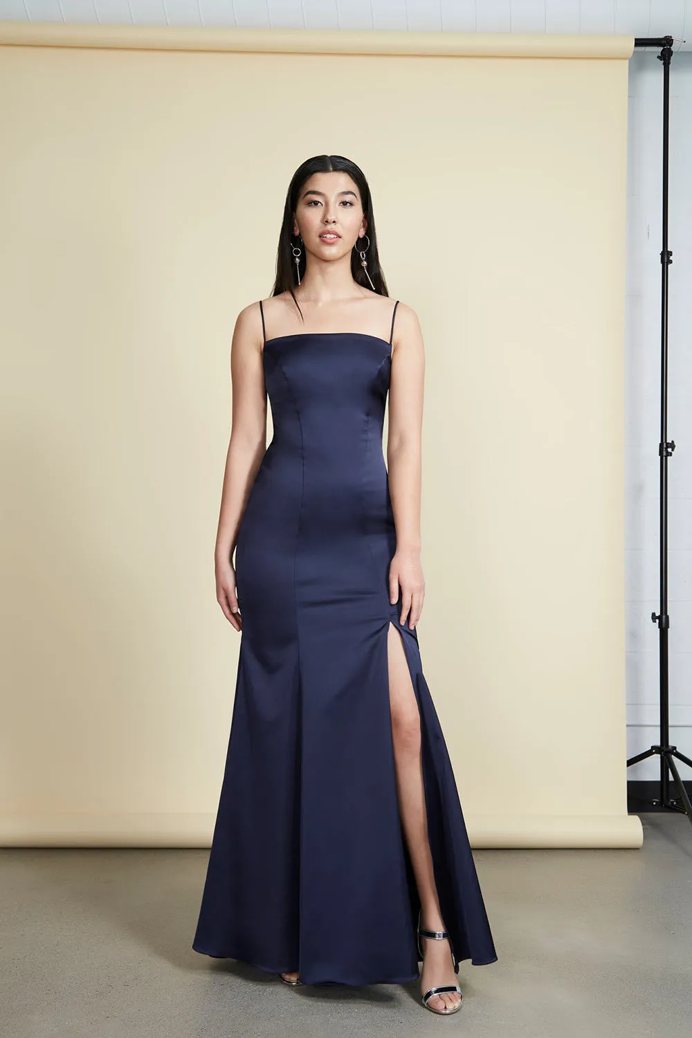 Naomie Navy | Silky Mermaid Gown