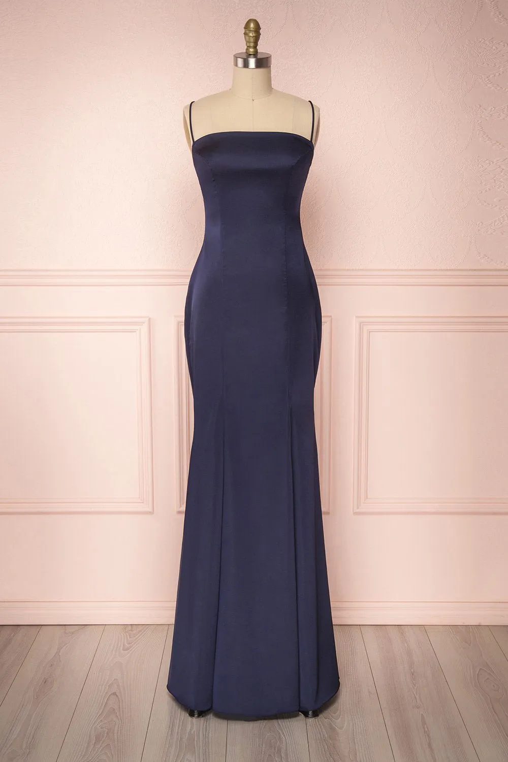 Naomie Navy | Silky Mermaid Gown