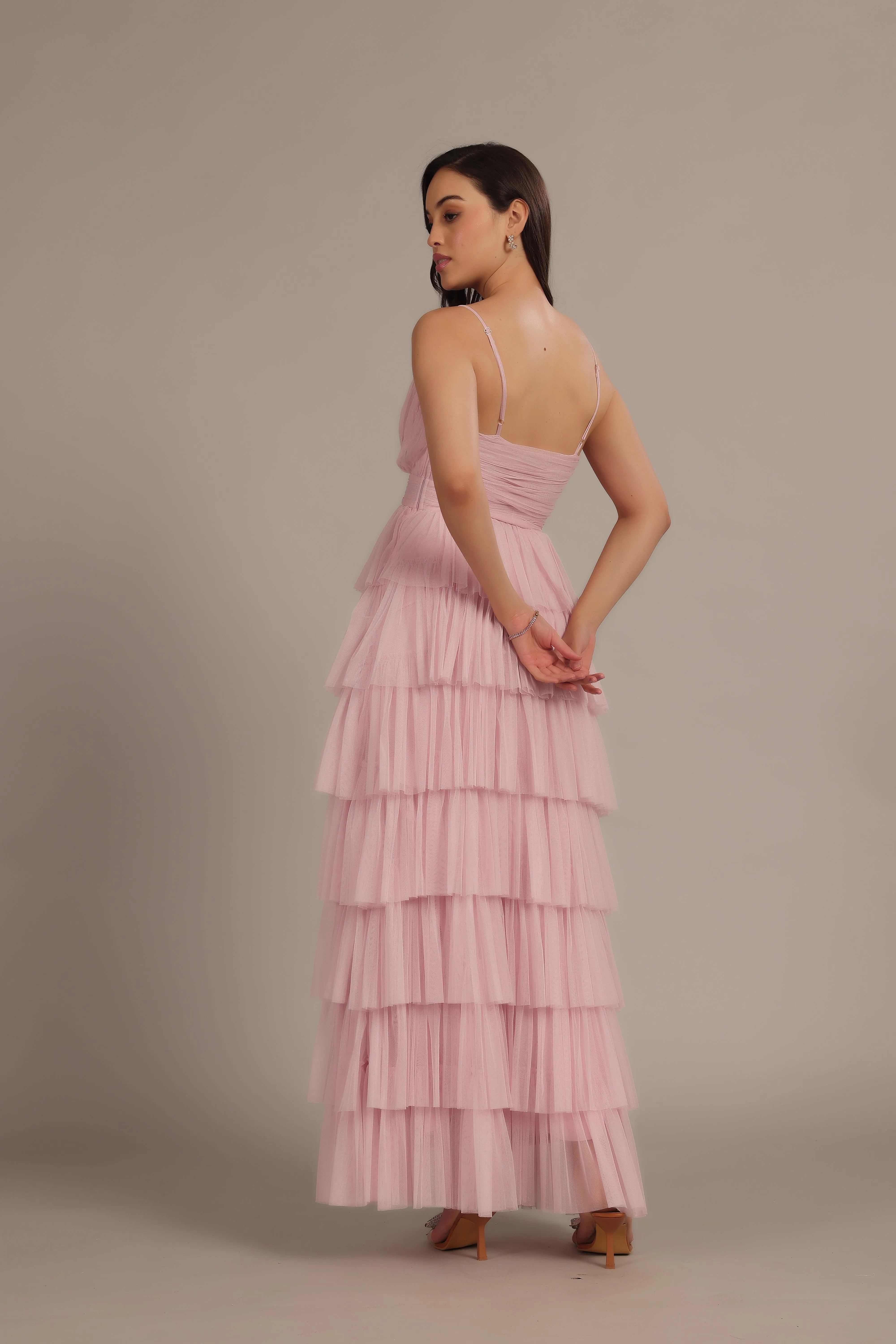 Oakley Maxi Dress in Powder Pink
