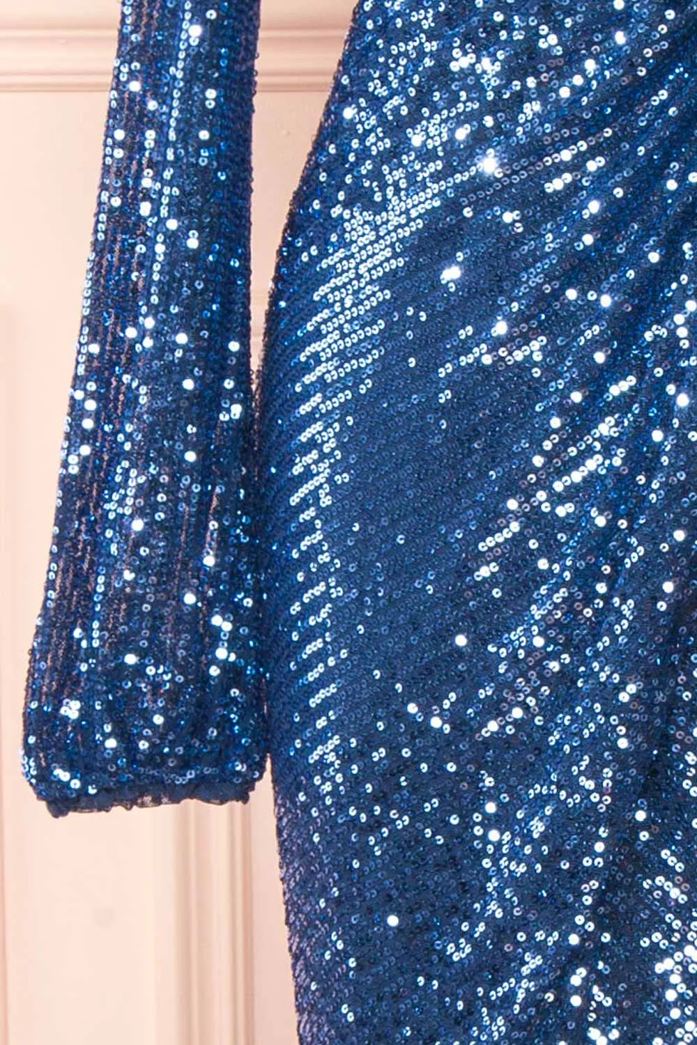 Roxy Blue | Sequins Long-Sleeved Maxi Dress