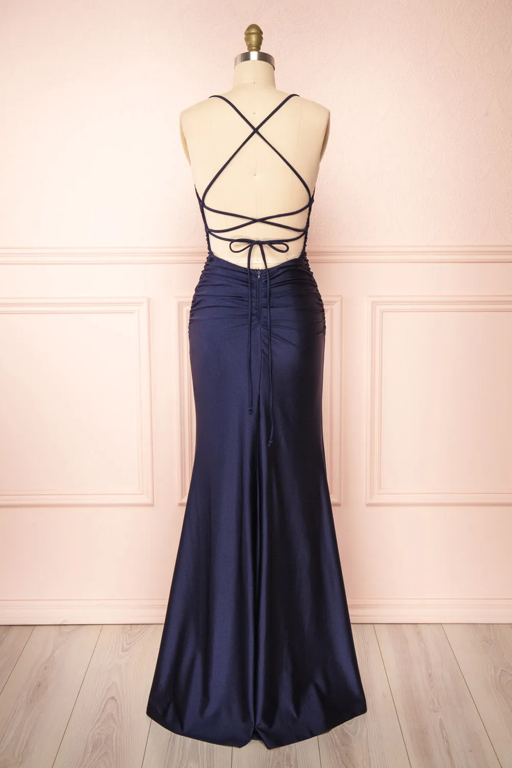 Sonia Navy | Mermaid Maxi Dress w/ Slit